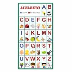Imagem de Banner Pedagógico Escolar Alfabeto Vogais Consoantes 80x50cm