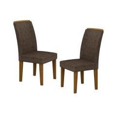 Imagem de Cadeira Rufato Lunara Mdf Imbuia (4 Un) Imbuia/Turin