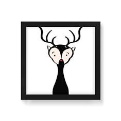 Imagem de Arte Maníacos Quadro Decorativo Cervo Comic - 50x50cm (Moldura em laca )