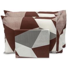 Imagem de Lençol Queen 40cm 3 Peças P Palito Percal Estampado 180 Fios - Dryka E