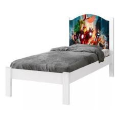 Imagem de Cama Infantil Solteiro Adesivada Heróis Com Colchão. - Anyben