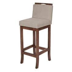 Imagem de Banqueta Baixa em Madeira Maciça Capuccino