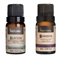 Imagem de Kit Óleos Essenciais Via Aroma Lavanda E Alecrim 10ml