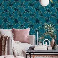 Imagem de Papel De Parede Adesivo Folhas N013240 Rolo 0,58X3M