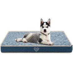 Imagem de VANKEAN Tapete de cama impermeável reversível (frio e quente), capa lavável removível e forro interno à prova d'água, colchão para animais de estimação para gatos e cães, cama para cães com alívio de