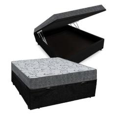 Imagem de Cama Box Baú Casal Colchão Espuma D33 Maxx Kansas + Box Suede 77X138x1