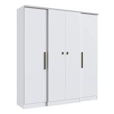 Imagem de Guarda-roupa 4 Portas 2 Gavetas Multimóveis Cr35073 Branco
