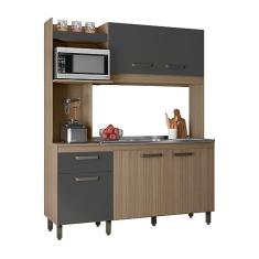 Imagem de Kit Cozinha Sem Tampo 5 Portas 1 Gaveta Beaumont Carvalho Grife