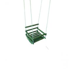 Imagem de Balanço Gangorra Infantil Madeira 35x35 Verde Suporta 80kg
