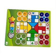 Imagem de Jogo De Tabuleiro Infantil Ludo - Maninho Brinquedos