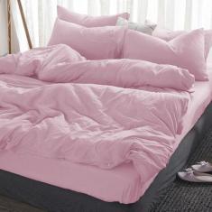 Imagem de Jogo De Cama Com Edredon King 280X280cm 4 Peças Rosa - Casa Da Fama