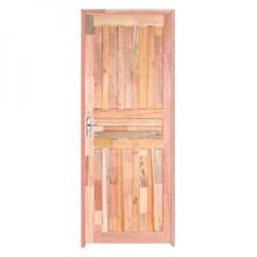 Imagem de Kit Porta de Madeira PE801 Pop Esel 213cmx84cmx9cm Natural