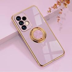 Imagem de Capa para Samsung A72 A52 A42 A32 5G Ring Stand Phone Back Cover para Galaxy S22 Ultra S21 FE S20 Plus Note 20 10, Roxo, Para Samsung S22