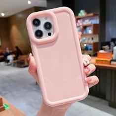 Imagem de Capa protetora de silicone Candy para iPhone 14 13 12 11 Pro Max X XS XR 8 7 Plus SE 2022 Capa traseira de proteção simples, rosa, para iPhone 12 Pro MAX