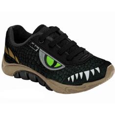 Imagem de Tênis Infantil Kidy Mais Dino Preto 32-Masculino