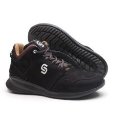 Imagem de Tênis Masculino Adventure US Conforto Couro Fly Cor Extra Black-Unissex