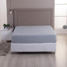 Imagem de Lençol Avulso Casal Malha 100% Algodão Cinza - MALUCASIM ENXOVAIS