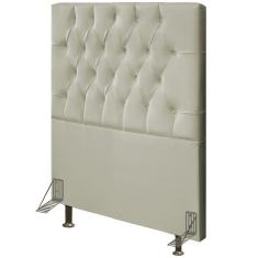 Imagem de Cabeceira Cama Box Solteiro 90Cm Diamante D10 Corano Bege