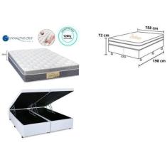 Imagem de Colchão Casal Queen Sleep Fresh Sankonfort + Cama Box Baú Blindada 158