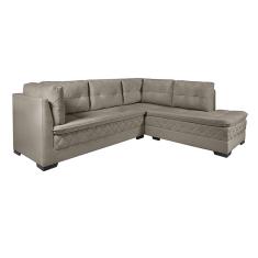 Imagem de Sofá de Canto 6 Lugares Canadá Suede Aveludado Capuccino