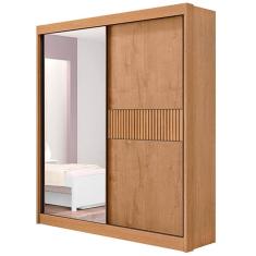 Imagem de Guarda Roupa Athenas Ripado Solteiro 2 Portas 3 Gavetas D Doro Cor Cinamomo