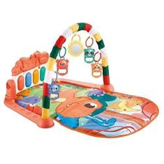 Imagem de Tapete Infantil De Atividades Com Piano Dino Vermelho 1