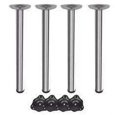 Imagem de Pé Metálico Para Mesa De Escritório 72cm Kit 4Pes - Hch