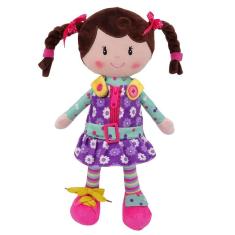 Imagem de Boneca de pelúcia Snuggle Stuffs Sugar Snap Learn to Dress 15 Purpl