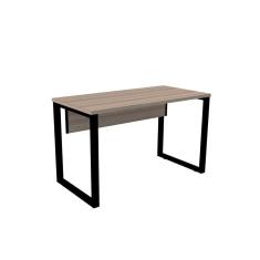 Imagem de Mesa De Escritório Pé Tubular Pe25 Em Mdp 120 X 60 Cm Noce Naturalle E Base Preta