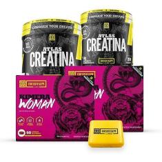 Imagem de Kit 2x Kimera Woman + 2x Creatina Atlas 90g + Porta caps - Iridium Labs