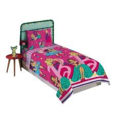 Imagem de Jogo De Cama Infantil Lepper Barbie Solteiro 3 Peças Microfibra Rosa