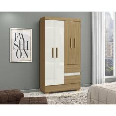 Imagem de Guarda Roupa Coimbra 4 Portas 2 Gavetas Ébano - Aramóveis