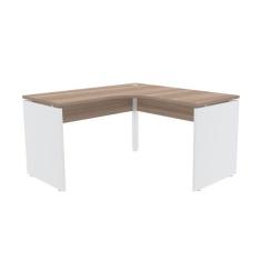 Imagem de Mesa Em L P/ Escrit rio 155x155 Pandin P25 - Naturalle/branco