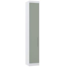 Imagem de Guarda Roupa Modulado 38cm 1 Porta Alpes Luciane Móveis Branco Com Verde