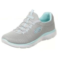 Imagem de Skechers Tênis esportivo feminino Dynamight-Breakthrough, Cinza azul claro, 38