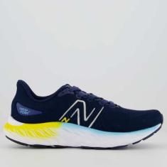 Imagem de Tênis New Balance Fresh Foam X Evoz V3 Marinho e Amarelo