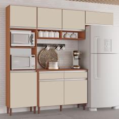 Imagem de Cozinha Completa Modulada Virginia 100% Mdf Com 1 Balcão 7 Portas E 2