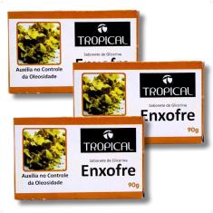 Imagem de Kit Tropical Enxofre: 3 Sabonetes De Glicerina 90G