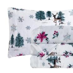 Imagem de Elegant Comfort Conjunto de lençóis luxuosamente macios de flanela de veludo para férias de 4 peças - qualidade premium - aconchegante, quente, veludo felpudo, flanela de veludo, bolso profundo -