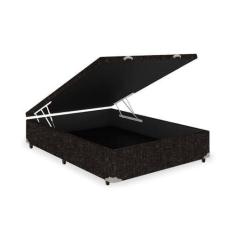 Imagem de Cama Box Baú Frontal casal padrão Cosmopolita Basic Marrom - 138x188