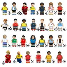 Imagem de Boneco Jogador De Futebol Selecoes Copa Do Mundo Bloco De Montar
