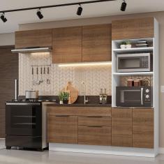 Imagem de Armário De Cozinha Completa 270cm Branco/rustic Stella Madesa 10 Branco/rustic