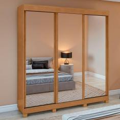 Imagem de Guarda-Roupa Casal Saion Plus 3 Portas Com Espelho e Pés Moveis Lopas