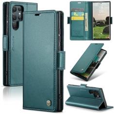 Imagem de Taneny Capa para Samsung Galaxy S24 Ultra, [bloqueio de RFID] Capa tipo carteira de couro sintético com fecho magnético com suporte para cartão e suporte à prova de choque para celular para Samsung