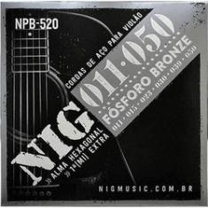 Imagem de Encordoamento Para Violão Fósforo Bronze 011 Nig NPB520