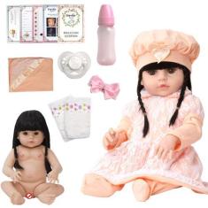 Imagem de Boneca Reborn Baby Recém Nascida Julia Morena Pode Dar Banho - Cegonha