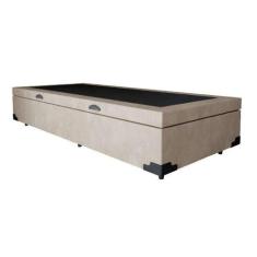 Imagem de Cama Box Baú Solteiro 88 X 188 - Suede Bege - SP Móveis