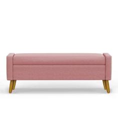Imagem de Recamier Bau Londres 1,40m Suede Rose - Clique Decor