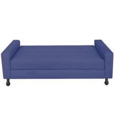 Imagem de Recamier Calçadeira Sofá Lady 1,40cm Casal Baú Quarto Sala Suede Azul