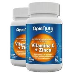 Imagem de Kit 2 Vitamina C+Zinco Apisnutri 1100mg 60 Cápsulas